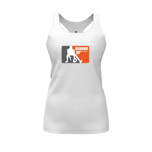 [FT0TRBWH-FYS-LOGO2] Decker Racerback Tank Top (Female Youth S, White, Logo 2)