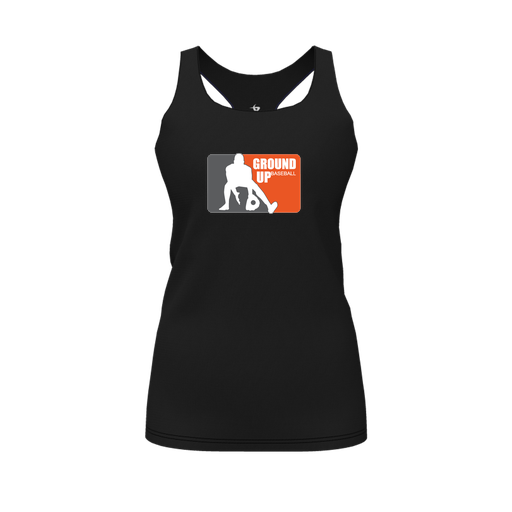 [FT0TRBBK-FYS-LOGO2] Decker Racerback Tank Top (Female Youth S, Black, Logo 2)