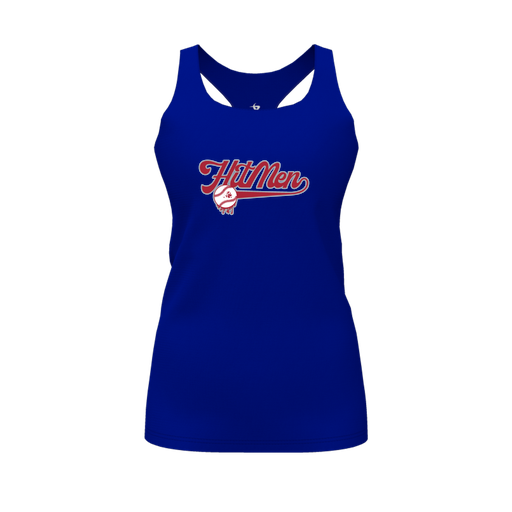 [CUS-DFW-RCBK-PER-RYL-FYS-LOGO1] Racerback Tank Top (Female Youth S, Royal, Logo 1)