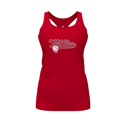 [CUS-DFW-RCBK-PER-RED-FYS-LOGO1] Racerback Tank Top (Female Youth S, Red, Logo 1)