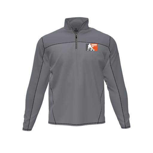 [CUS-DFW-QTRZ-PER-LSL-GRY-AS-LOGO2] Quarter Zip Pullover (Adult S, Gray, Logo 2)