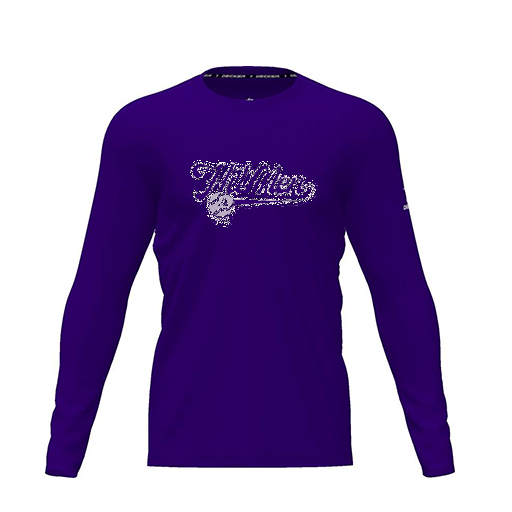 [CUS-DRIF-TEES-PER-CNK-LSL-PUR-YXS-LOGO1] Dri Fit Performance T-Shirt (Youth XS, Purple, Logo 1, Long Sleeve)