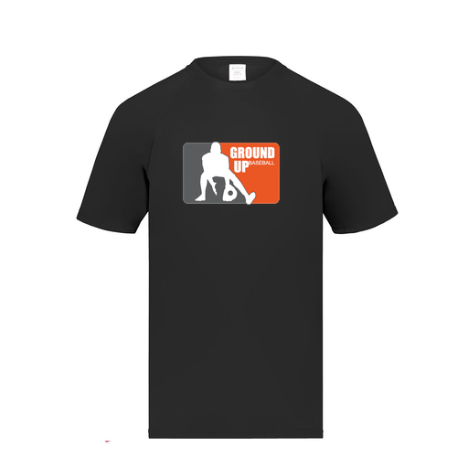 [2791.080.S-LOGO2] Youth Smooth Sport T-Shirt (Youth S, Black, Logo 2)