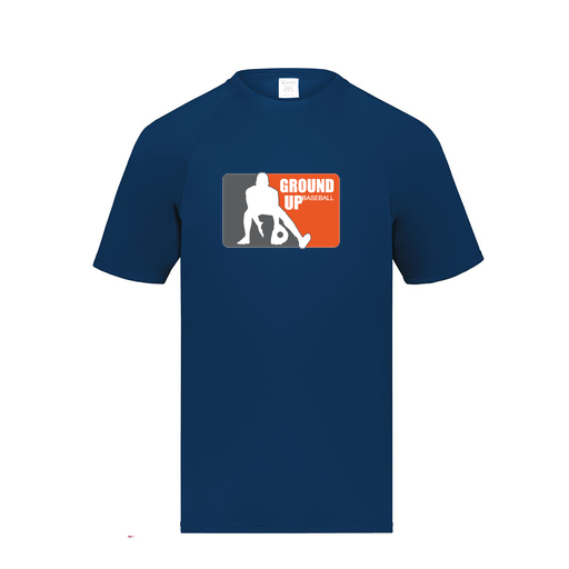 [2791.065.S-LOGO2] Youth Smooth Sport T-Shirt (Youth S, Navy, Logo 2)