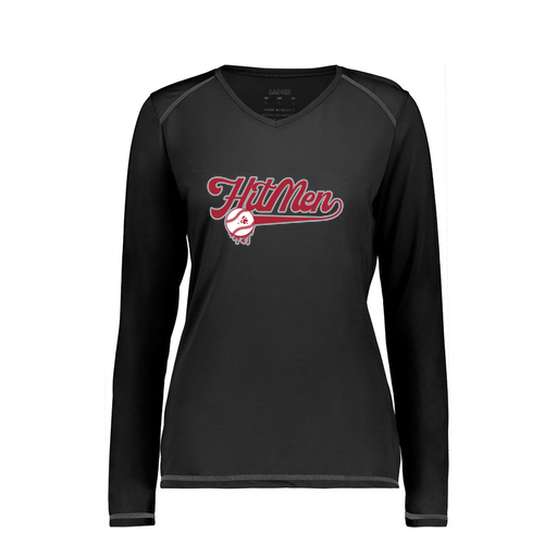 [6847.080.XS-LOGO1] Women's SoftTouch Long Sleeve (Female Adult XS, Black, Logo 1)