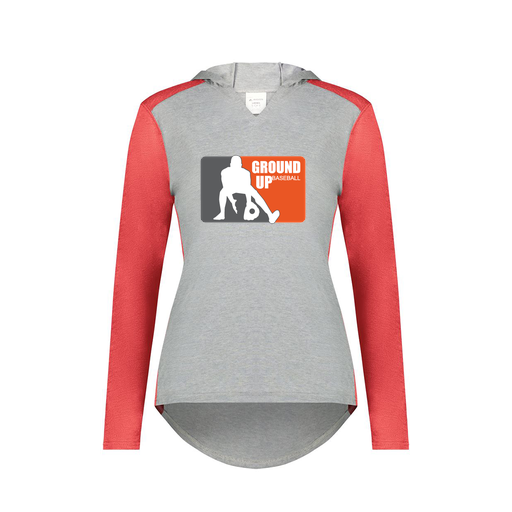 [6902.27V.XS-LOGO2] Ladies Vintage Hoodie (Female Adult XS, Red, Logo 2)