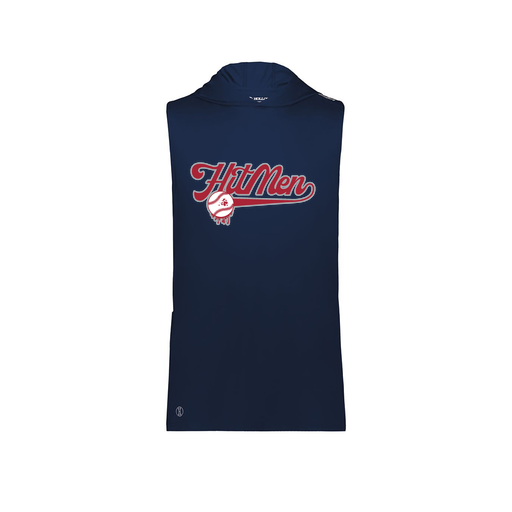 [222590.065.XS-LOGO1] Men's CoolDry Sleeveless Hoodie (Adult XS, Navy, Logo 1)