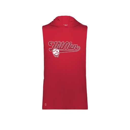 [222590.083.XS-LOGO1] Men's CoolDry Sleeveless Hoodie (Adult XS, Red, Logo 1)