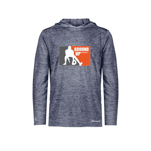 [FOLHCGNV-AS-LOGO2] Decker Men's Charge Hoodie (Adult S, Navy, Logo 2)