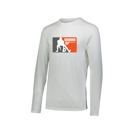 [FTLCUBWH-AXS-LOGO2] Decker Men's Tri-Blend T-Shirt - Long Sleeve (Adult XS, White, Logo 2)