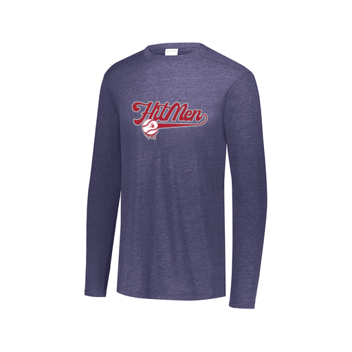 [FTLCUBNV-AXS-LOGO1] Decker Men's Tri-Blend T-Shirt - Long Sleeve (Adult XS, Navy, Logo 1)