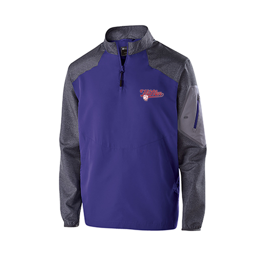 [229155.H68.XS-LOGO1] Men's Raider LS Pullover (Adult XS, Purple, Logo 1)
