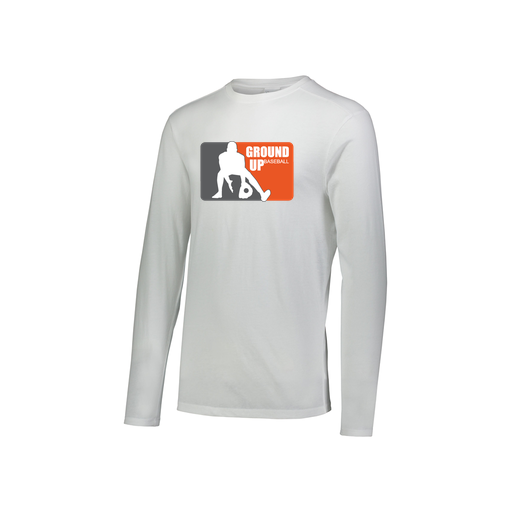 [FTLCUBWH-YS-LOGO2] Decker Youth Tri-Blend T-Shirt - Long Sleeve (Youth S, White, Logo 2)