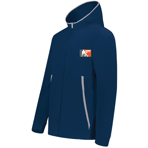 [6859.065.XS-LOGO2] Youth Chill Full Zip Fleece (Youth XS, Navy, Logo 2)