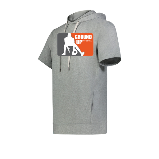 [222605-SIL-YS-LOGO2] YOUTH VENTURA SOFT KNIT SHORT SLEEVE HOODIE (Youth S, Silver, Logo 2)