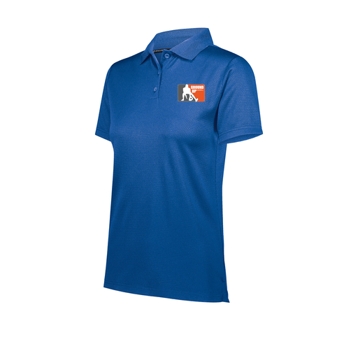 [222768.060.XS-LOGO2] Ladies Prism Polo (Female Adult XS, Royal, Logo 2)