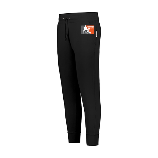 [222799.080.XS-LOGO2] LADIES VENTURA SOFT KNIT JOGGER (Female Adult XS, Black, Logo 2)